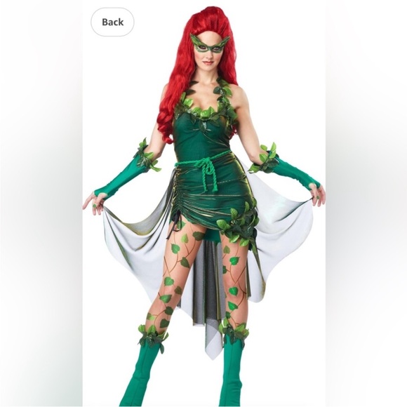 Womens XL Costume Poison Ivy Batman Villain Mother Nature - Picture 1 of 11